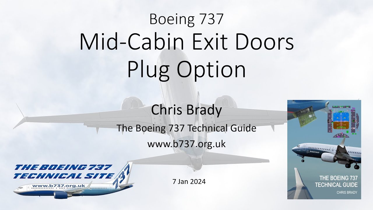 B737Tech's tweet card. 737 Mid-Cabin Emergency Exit Doors - Plug Option
