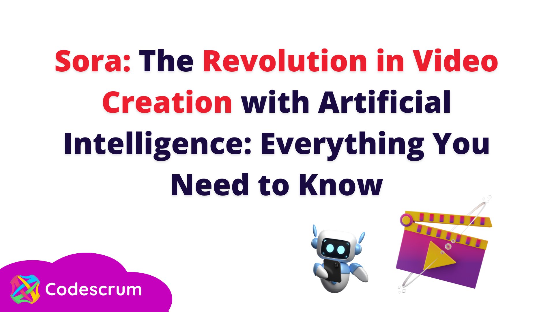 codescrum's tweet card. Sora: The Revolution in Video Creation with Artificial Intelligence: Everything You Need to Know