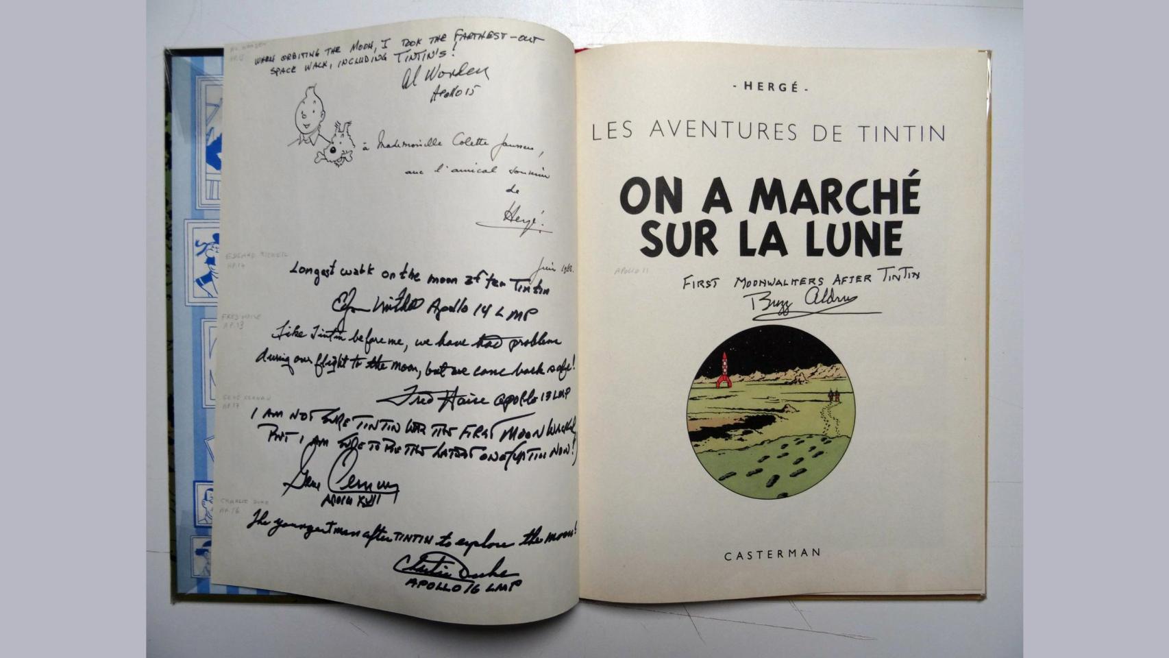 LibrosTobal's tweet card. El ejemplar cuenta, además, con dedicatorias de los firmantes que aluden a sus aventuras y las comparan con las del personaje creado por Hergé. Más información: La primera calculadora de la historia,...