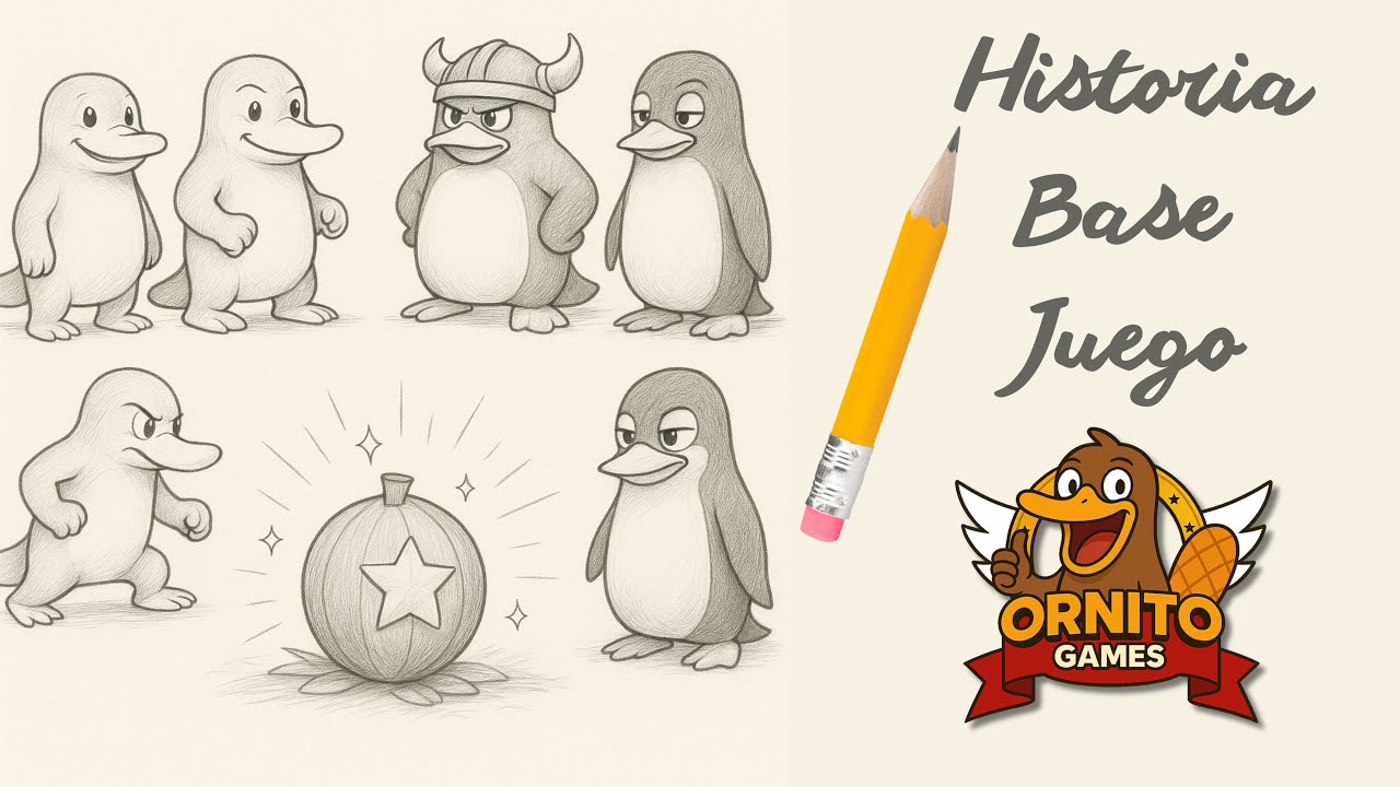 devTever's tweet card. Boceto Base del Juego y Diseño del GDD |🦦 Platys vs Penguins 🐧​