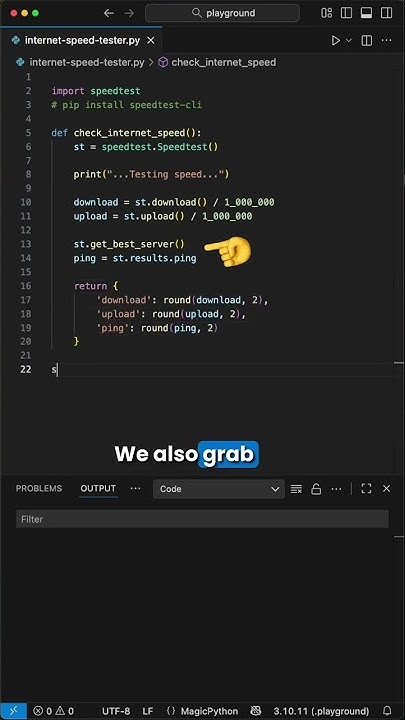waxo1's tweet card. Make Your Own Internet Speed Tester in Minutes! #coding #python...