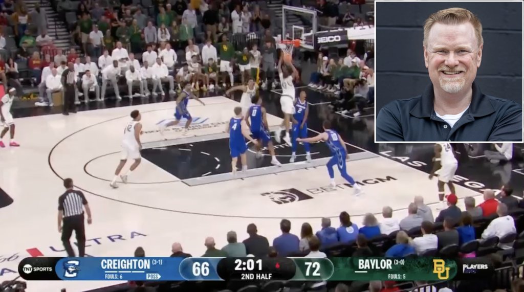 awfulannouncing's tweet card. It's safe to say that Creighton announcer John Bishop did not agree with this foul call against the Blue Jays.