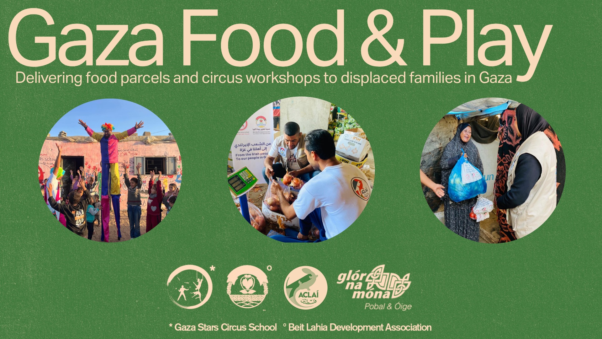Sport4Palestine's tweet card. The Gaza Food & Play Project delivers food parcels and circus workshops to displaced families in Gaza. Since  2024, we’ve delivered 1,812 food parcels across the Gaza Strip and organised 20 circus...