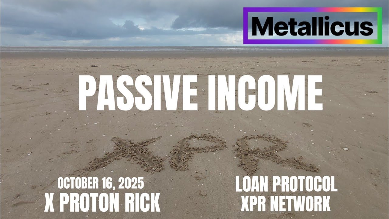 xprotonrick's tweet card. ⚛ PASSIVE INCOME 🤑 Staking #LoanProtocol XPR Network #MetalX...