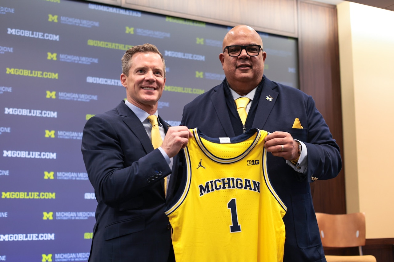 RainmakerA2's tweet card. Michigan athletic director Warde Manuel explained why he gave first-year basketball coach Dusty May a new contract