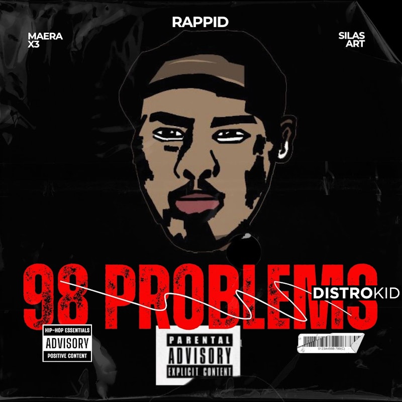 RappidZw's tweet card. Stream and Save 98 PROBLEMS - Distributed by DistroKid
