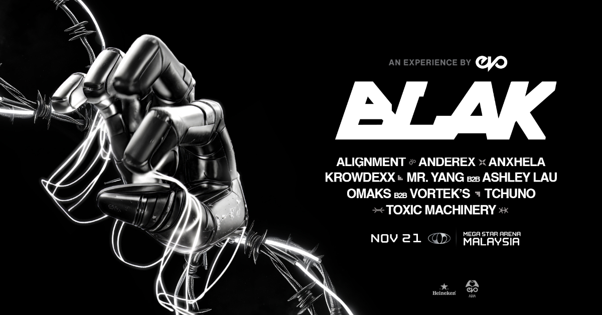 yongzenn's tweet card. A new force awakens in the underground. Blak is more than a music festival — it’s an industrial rave ritual. Featuring 7 international artists at the forefront of Raw and Hard Techno, this is where...