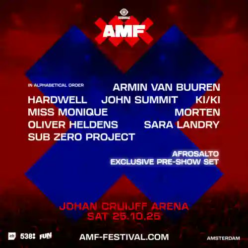 edm_livesets's tweet card. Download Sub Zero Project - Live at Amsterdam Music Festival 2025 (Johan Cruijff Arena, Amsterdam - 25-10-2025) in high MP3 format with tracklist or stream