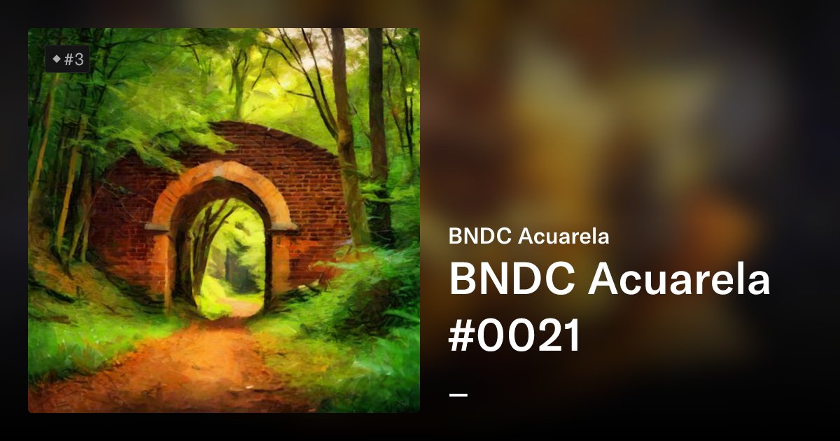 BndCollections's tweet card. BNDC Acuarela #0021 - BNDC Acuarela | OpenSea