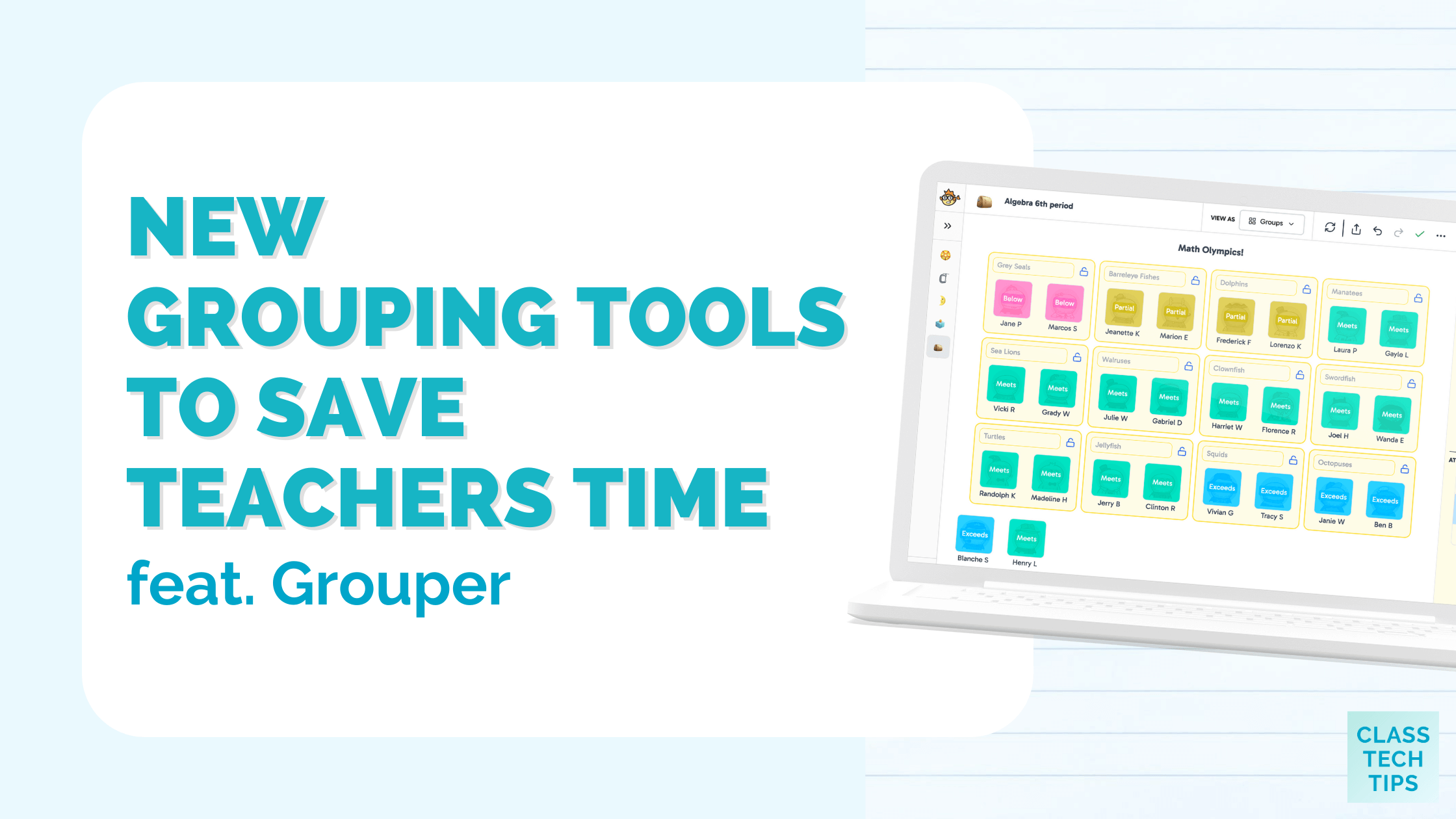 ClassTechTips's tweet card. Discover new grouping tools to save time and help teachers create smart, student-centered groups with features like Roles and Study Buddies.