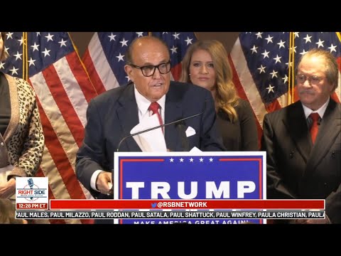 RuthieDesigner's tweet card. 🔴 LIVE: Trump Campaign Legal Team Holds Press Conference in DC...