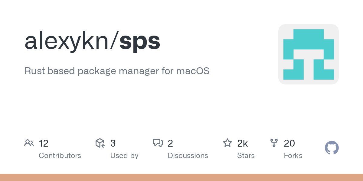 RustDiscussions's tweet card. Rust based package manager for macOS. Contribute to alexykn/sps development by creating an account on GitHub.