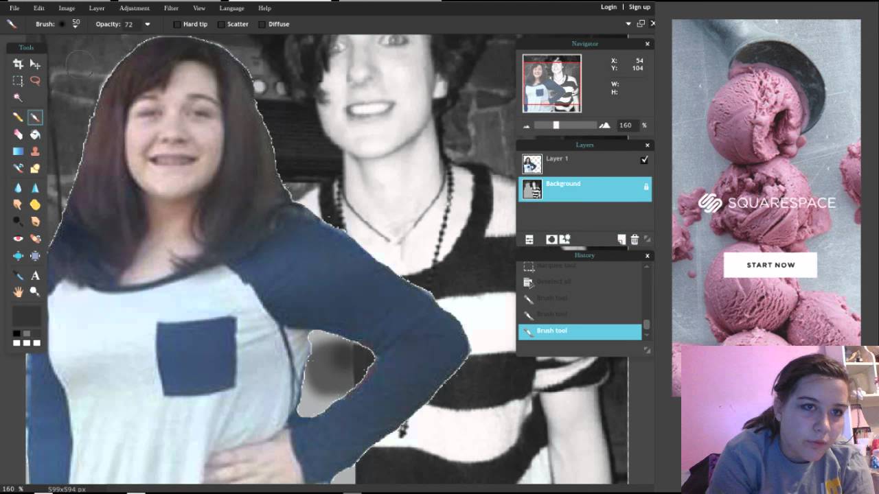 nerdella12's tweet card. Photoshopping me with BryBry (photoshopping Saturday)