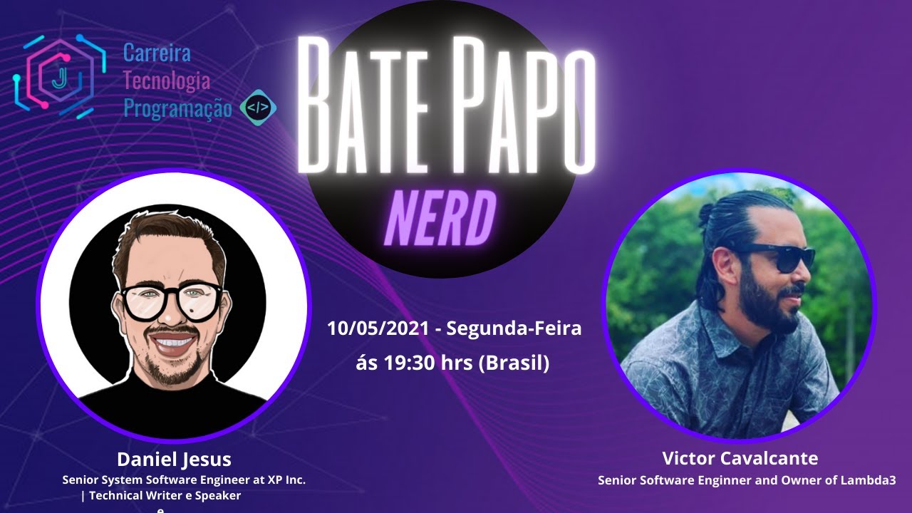 PauloDeveloper's tweet card. Bate Papo Nerd com Victor Cavalcante - Senior Software Enginner and...