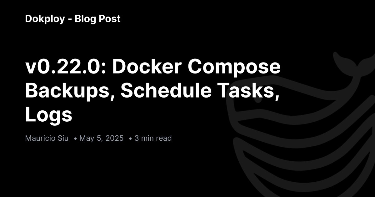 getdokploy's tweet card. It's been over a month since our last major update. Sometimes, taking a small break to recharge and develop features with renewed energy is exactly what's needed. This update brings functionality...