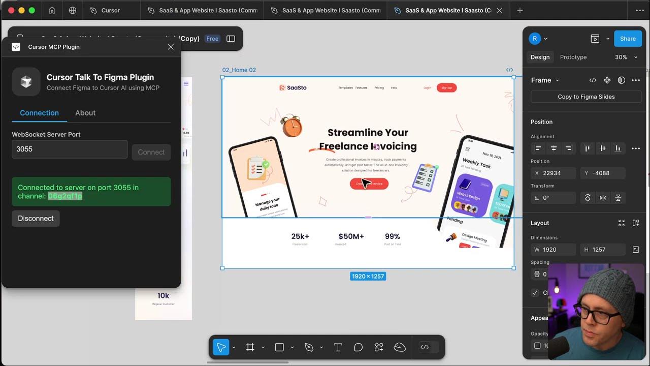 BuildAtScale's tweet card. Cursor Talk to Figma MCP Server Demo