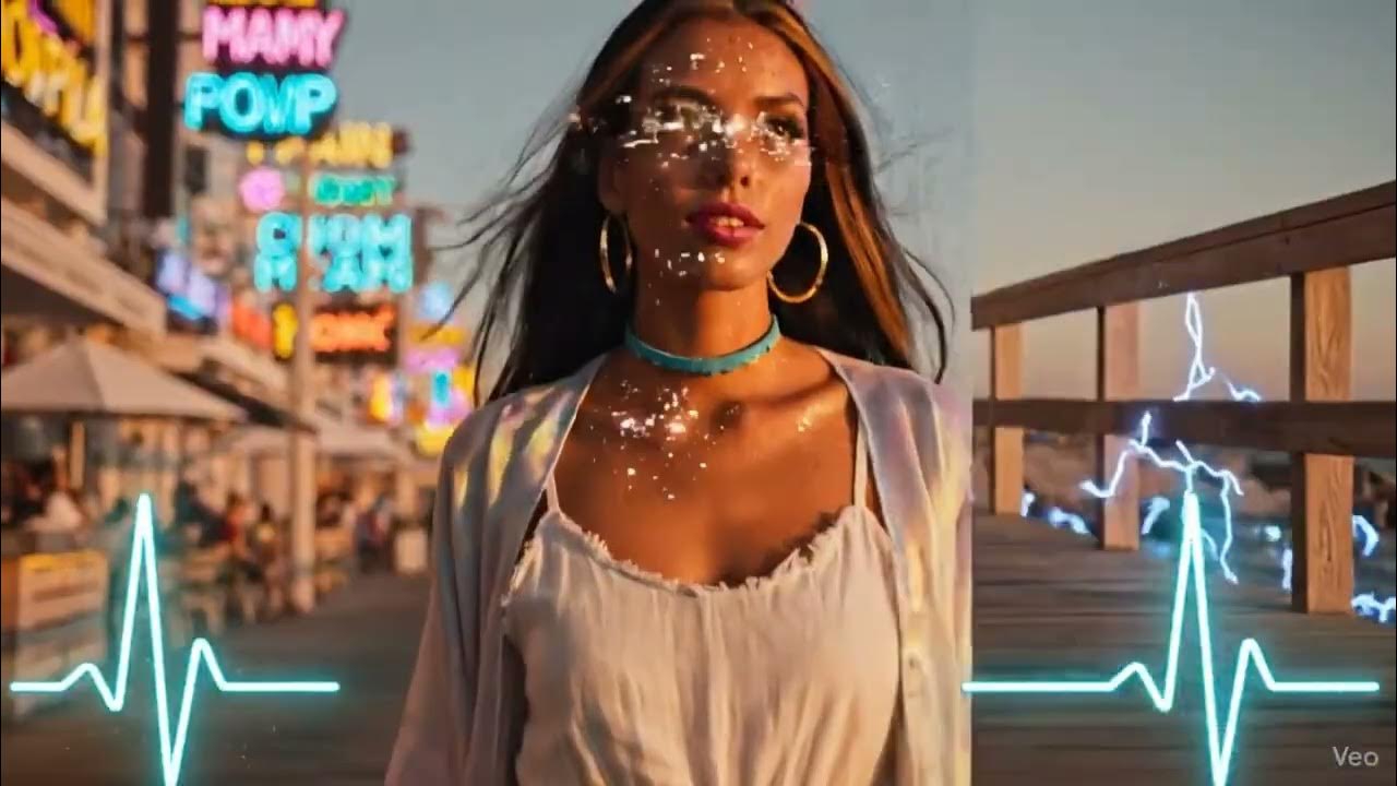 _Fran_coise's tweet card. Girl of South Beach: Lazy Swing Remix | Grok x Veo x ElevenLabs Magic