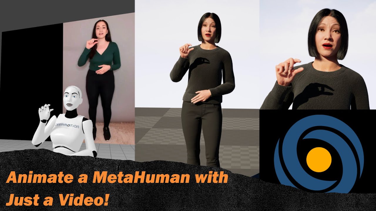 DeepMotionInc's tweet card. Animate a MetaHuman with Just a Video! (No Mocap Needed)
