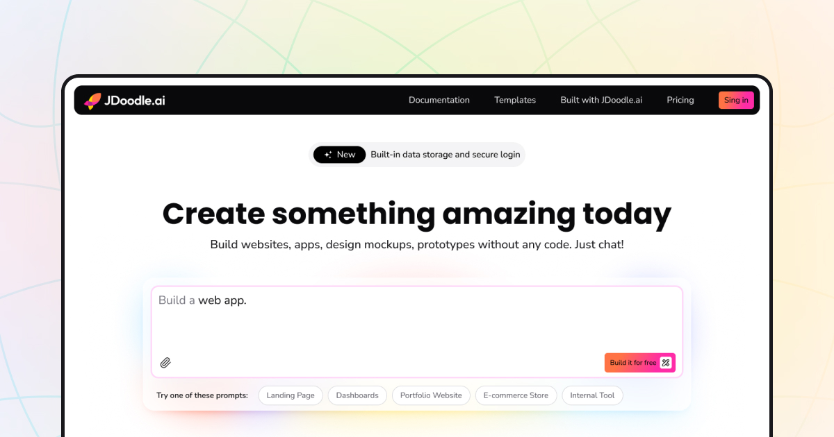 zahwahjameel26's tweet card. Build beautiful web apps in seconds with AI—your no-code app builder for rapid prototyping, micro SaaS tools, landing pages, and more.