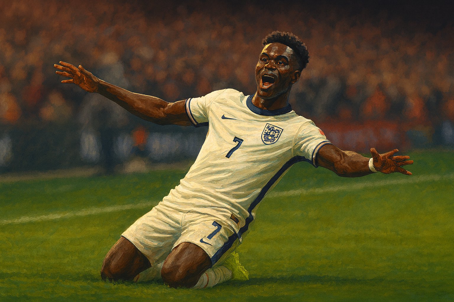 ReactSocce35722's tweet card. England Stay Perfect With 2–0 Win Over Serbia – Saka & Eze Strike as Three Lions Extend Flawless Run