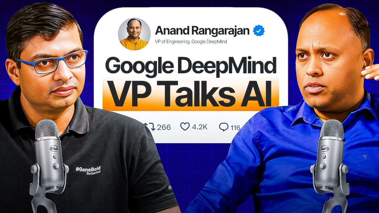 kenghe's tweet card. Inside Google DeepMind with Anand Rangarajan & AK | Angel Bold...