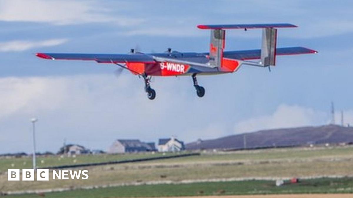 DronesForGood1's tweet card. The two-week trial involves flights of about 30 miles, from Kirkwall to North Ronaldsay.