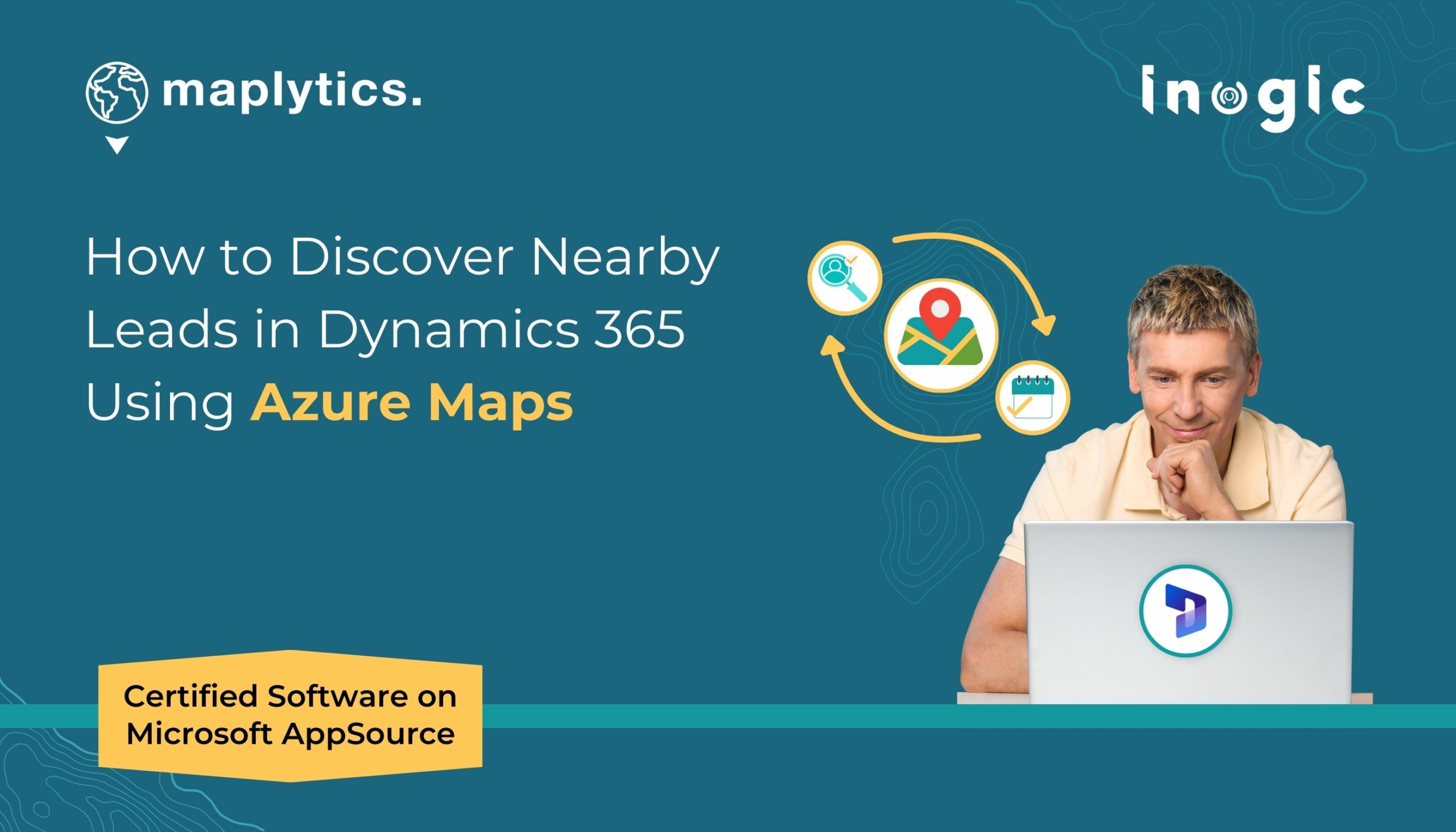 Maplytics's tweet card. How to Discover Nearby Leads in Dynamics 365 Using Azure Maps - Blog | Maplytics