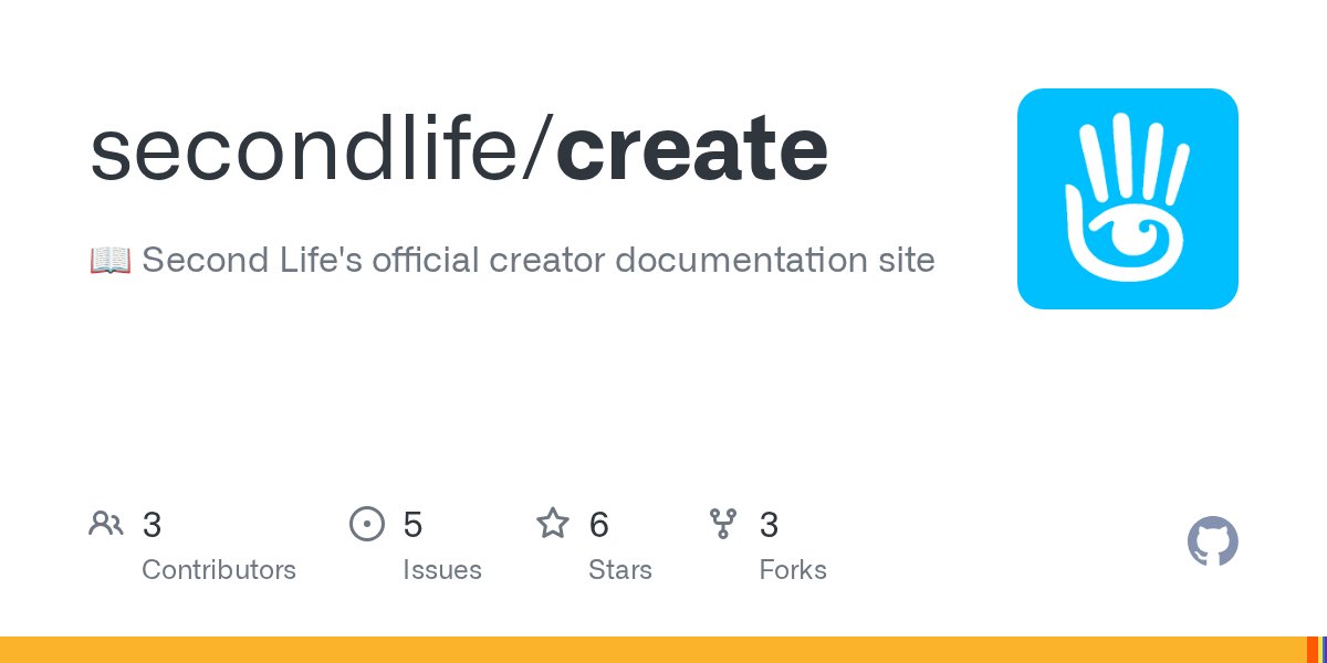 sl_logue's tweet card. 📖 Second Life's official creator documentation site - secondlife/create