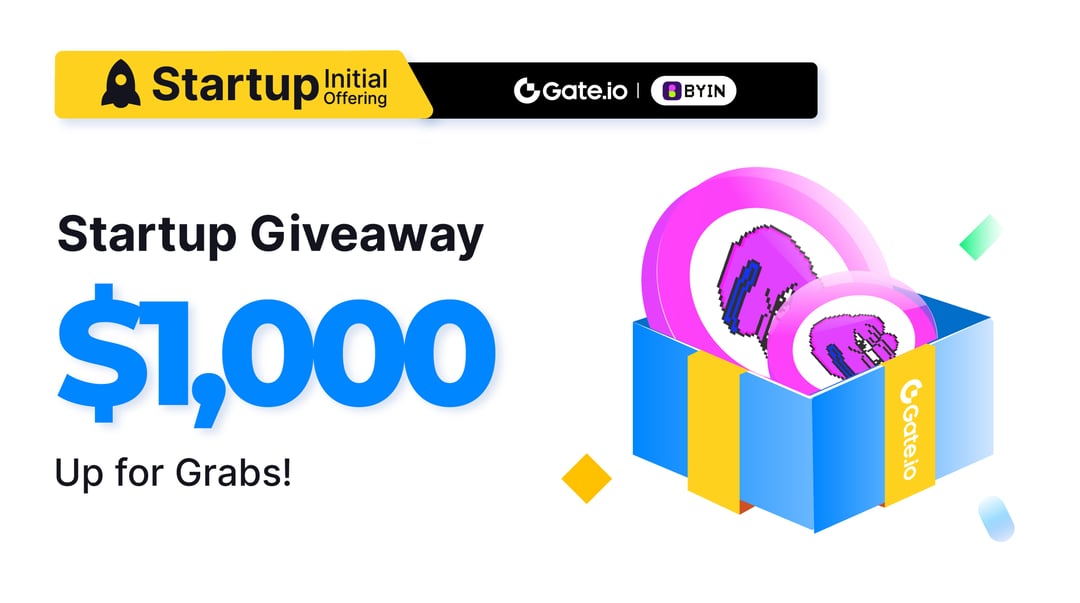 Gate_Launch's tweet card. Complete the tasks to share $1,000 in rewards 💰Prize: 20 lucky winners, $50 each. No Gate.io account yet? CLICK TO REGISTER 💎 New users who participate in Gate.io Startup during the event have a...