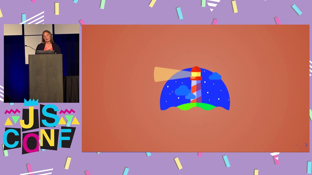 JSConfUS's tweet card. JavaScript: Off the Grid - Sophia Shoemaker - JSConf US 2019