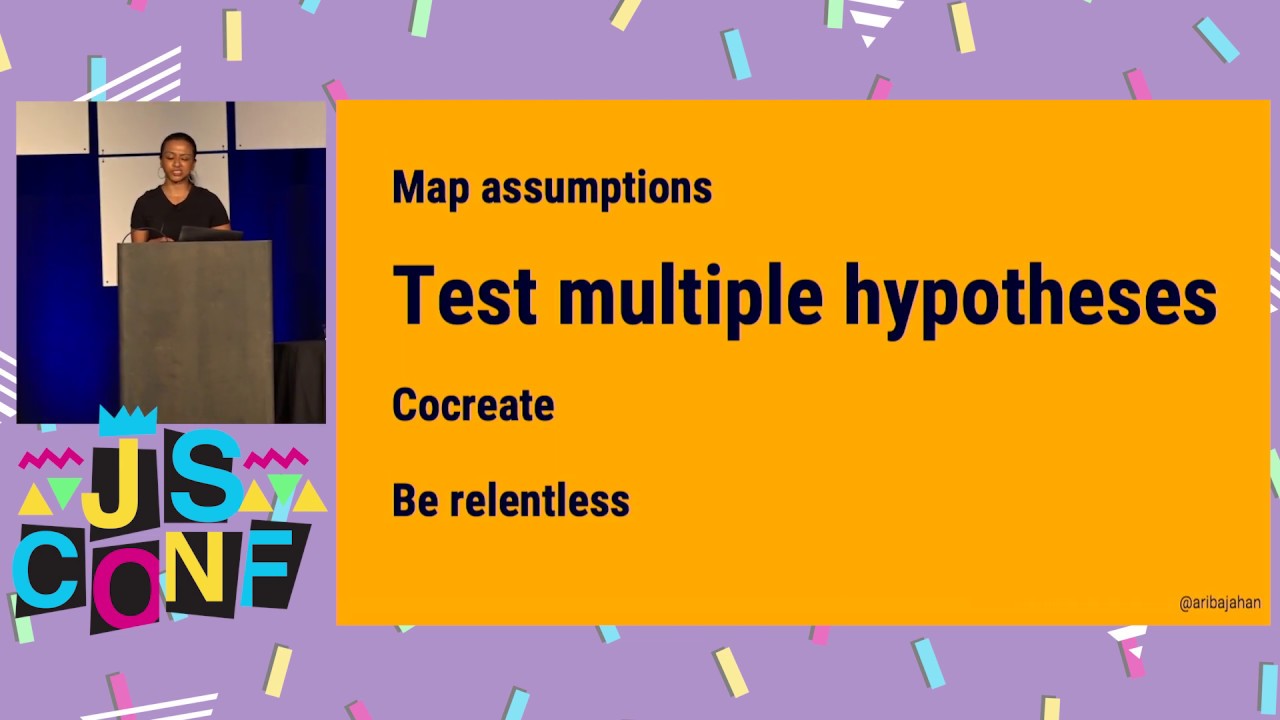 JSConfUS's tweet card. Empathy is not enough - the power of engaging hard-to-reach users -...