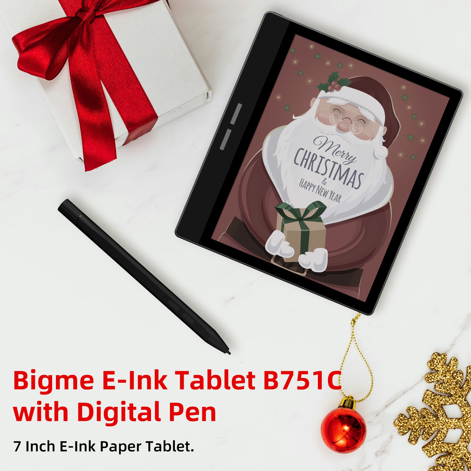 BigmeEInkTablet's tweet card. The B751 Color features a 7-inch E INK Carta 1200 e-paper display with a resolution of 1264×1680 with 300 PPI for black and white content. The colour screen provides a resolution of 632×840 with 150...