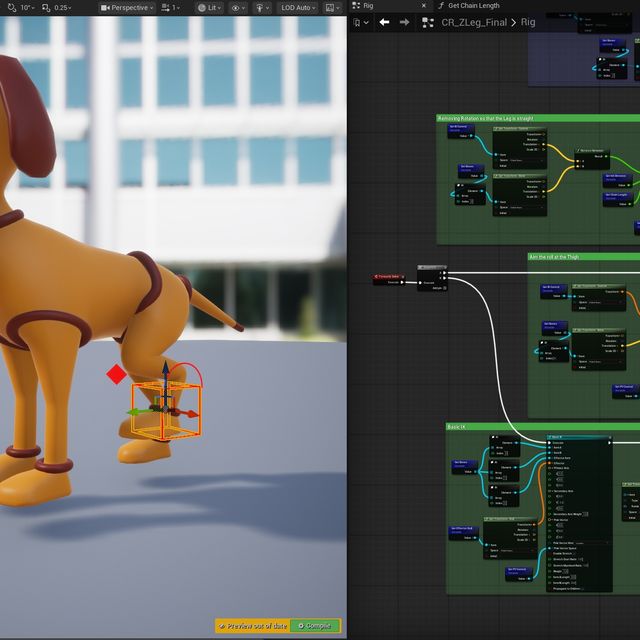 UnrealStudyInfo's tweet card. This tutorial shows you how to I rig dog legs in Control Rig.