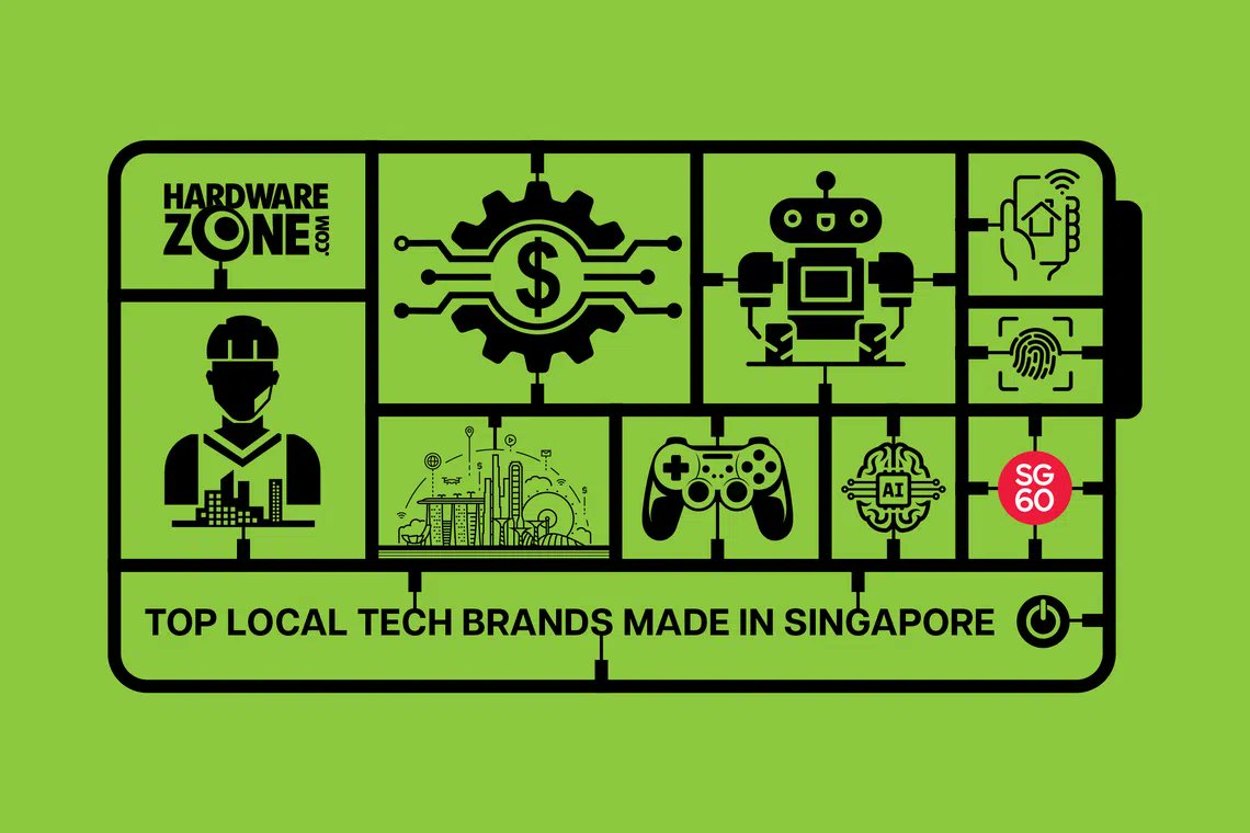 hardwarezone's tweet card. Showcasing local brands in technology that helped made Singapore what it is today.