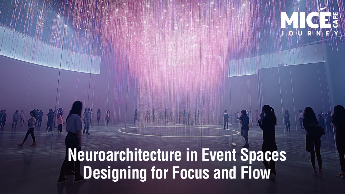 micecafejourney's tweet card. Most people think of lighting, audiovisual systems, seating arrangements, and branding when they think of event spaces. Neuroarchitecture, the art and science of designing buildings that work with...
