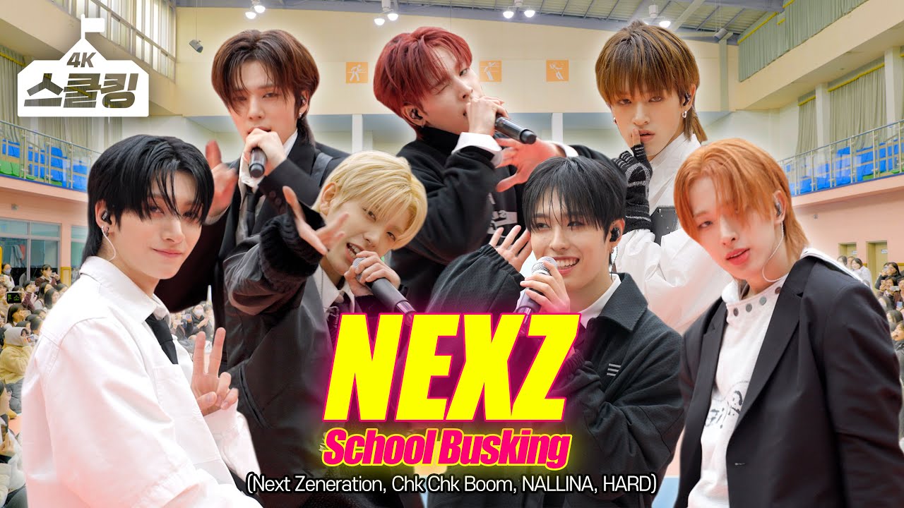 NEXZ_GLOBAL's tweet card. [스쿨킹] NEXZ(넥스지) 딩가딩가 스쿨어택!🔥 Next Zeneration + Chk Chk Boom + NALLINA...