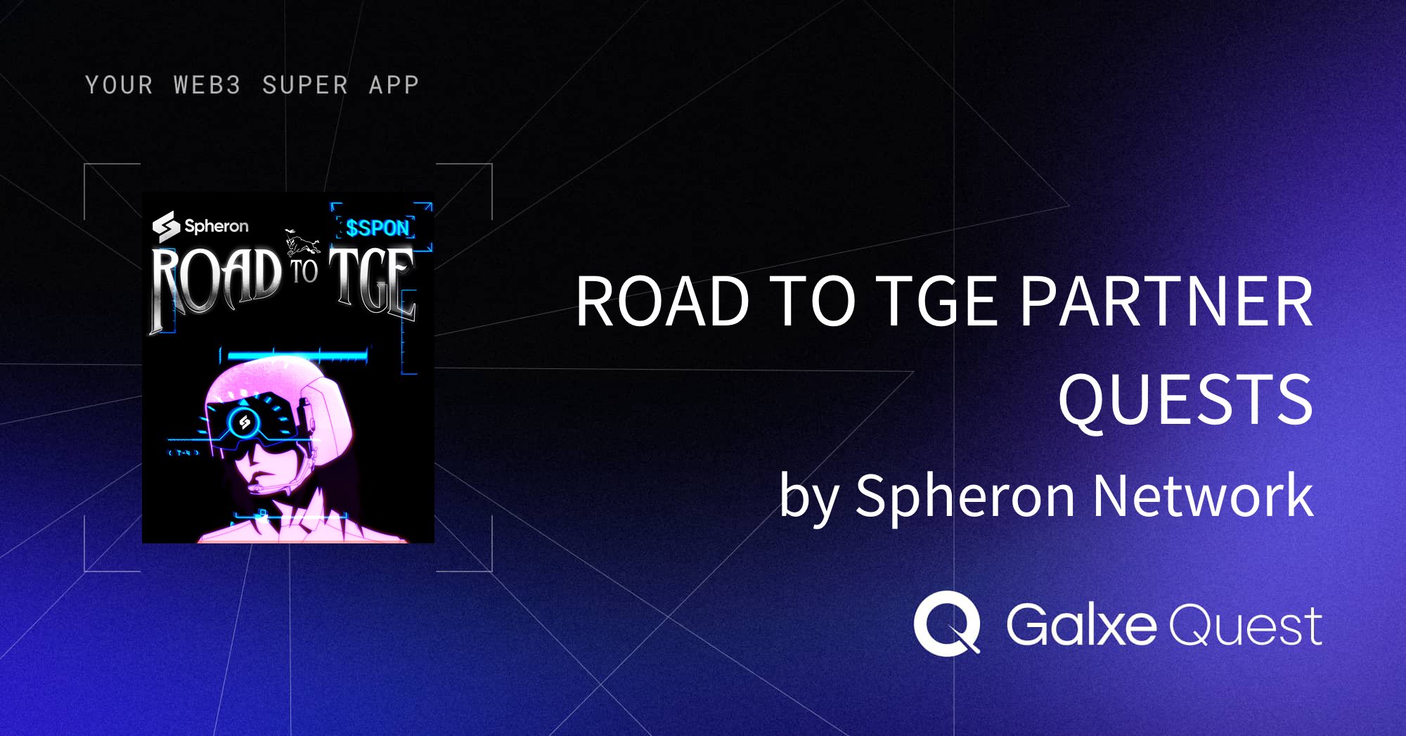 spheron's tweet card. Join ROAD TO TGE PARTNER QUESTS by Spheron Network on Galxe. Earn rewards to enhance your web3 presence and reputation.