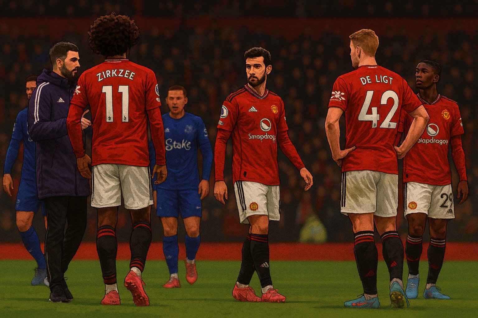 ReactSocce35722's tweet card. Man United suffer a shocking 0-1 defeat to 10-man Everton after a teammate-slap red card. Match reaction, key moments, player ratings, and fan responses explained.