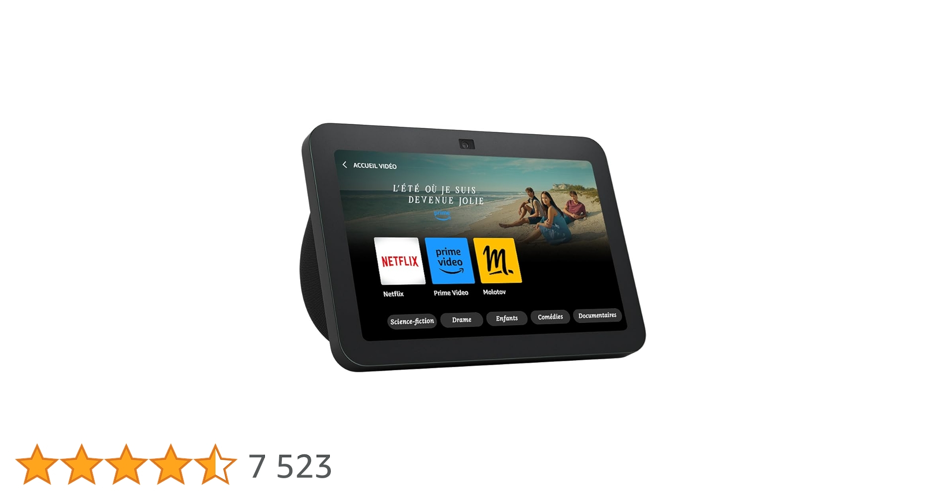 bonplansamazon_'s tweet card. Echo Show 8 (3e génération, modèle 2023) | Écran tactile HD connecté avec son spatial, hub connecté intégré et Alexa | Anthracite