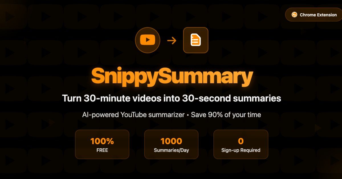 jaminlabs's tweet card. Summarize YouTube videos instantly and save 87% watching time.