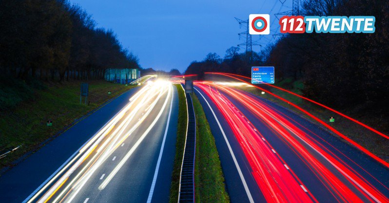 File door aanrijding op de A1 bij Hengelo