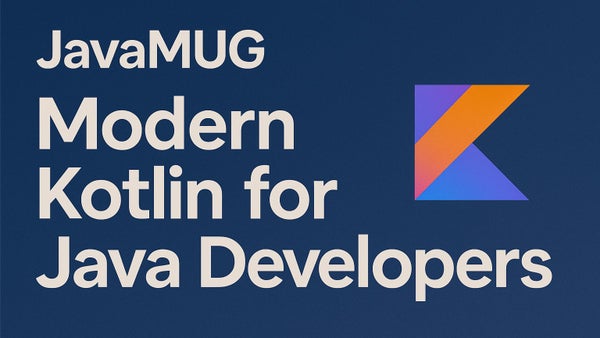 JavaMUG's tweet card. **Abstract** This session is intended to provide an update for Java developers on the current state of the Kotlin language and ecosystem. The first half will include Kotlin