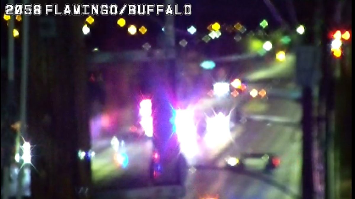 KTNV's tweet card. According to police, a collision between a pedestrian and a vehicle occurred around 9:54 p.m. on Monday night at West Viking Road and South Buffalo Drive.