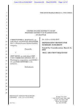 defcon's tweet card. PRAECIPE to attach document (Amended Motion for Summary Judgment) re 79 MOTION for Summary Judgment by Defendants Jeff Moss, Def Con Communications Inc (Perez, David) (Entered: 02/22/2025)