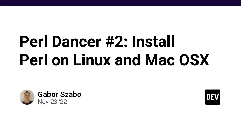 PerlMaven's tweet card. Instruction to install Perl on Linux and/or on Mac OSX