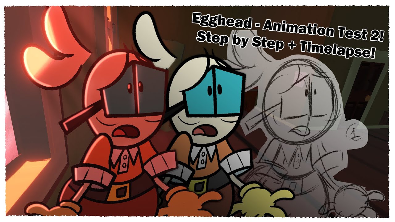 AnthonyC2art's tweet card. Egghead - Animation Test 2 - Step by Step + Timelapse! || Anthony...