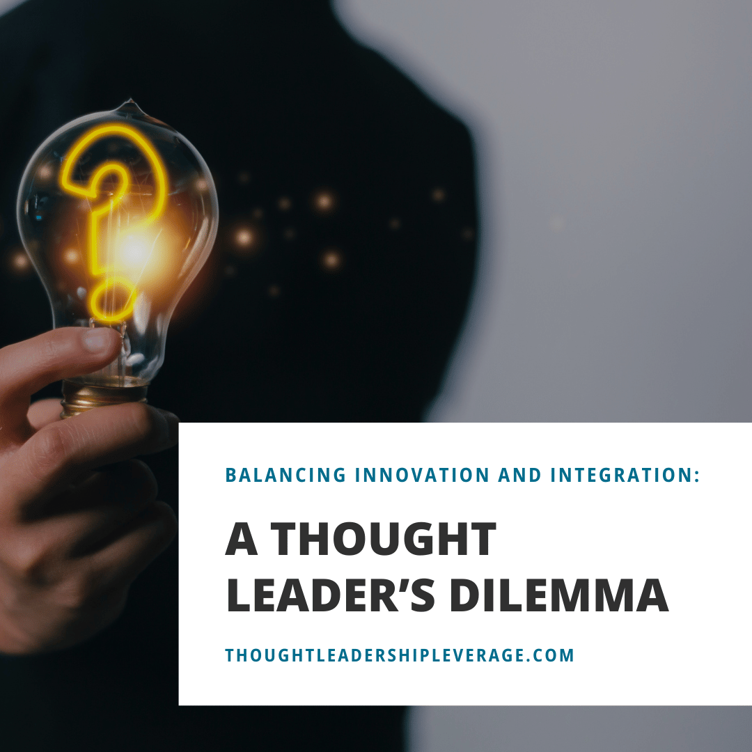 PeterWinick's tweet card. Dive into the balance between innovation and integrating client insights to elevate your thought leadership game.