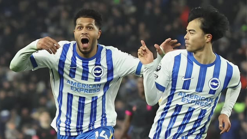 wearebrighton's tweet card. Brighton beat Chelsea 3-0 at the Amex just six days after knocking the Blues out of the FA Cup as the gifts from Stamford Bridge keep coming
