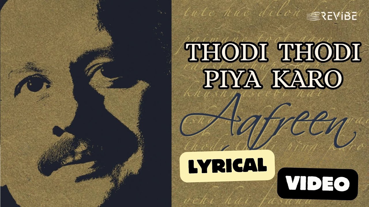 pb3060's tweet card. Thodi Thodi Piya Karo (Official Lyric Video) | Pankaj Udhas | Aafreen...