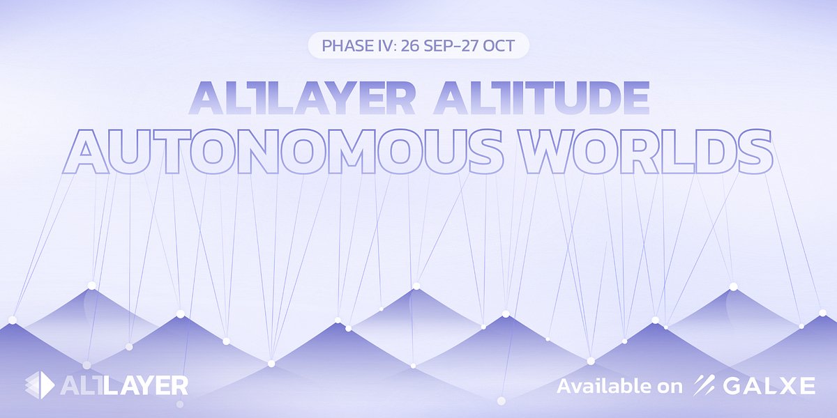 alt_layer's tweet card. Campaign Runs from 26 September to 27 October; Complete Galxe Tasks to earn AltLayer loyalty points on Galxe